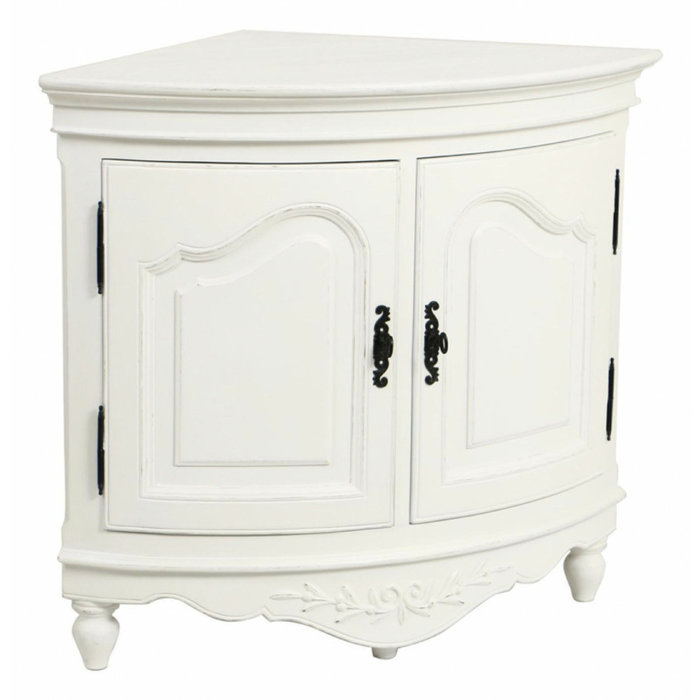 Encoignure basse mdf blanc - romance interior's