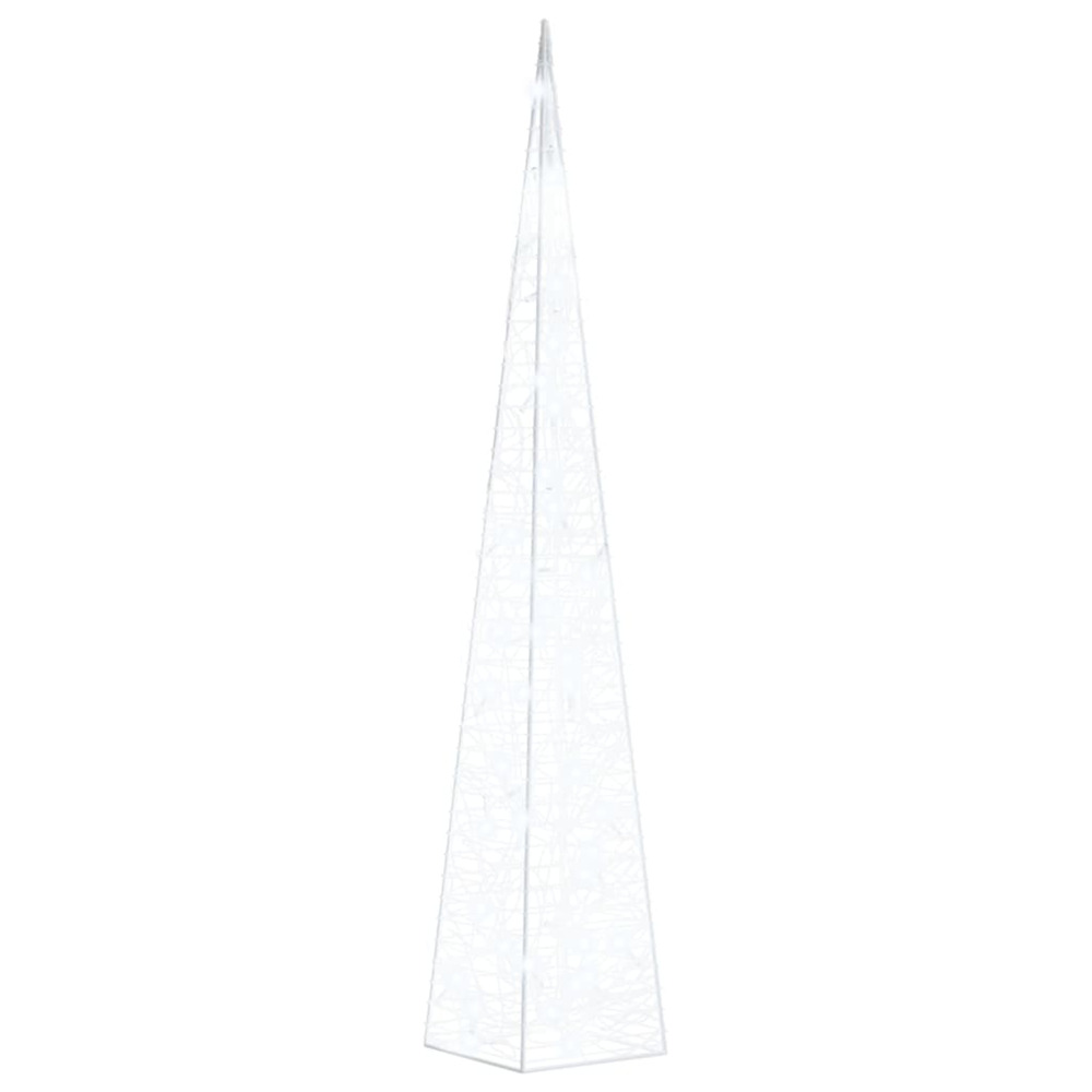Cône lumineux décoratif à led acrylique blanc froid 90 cm