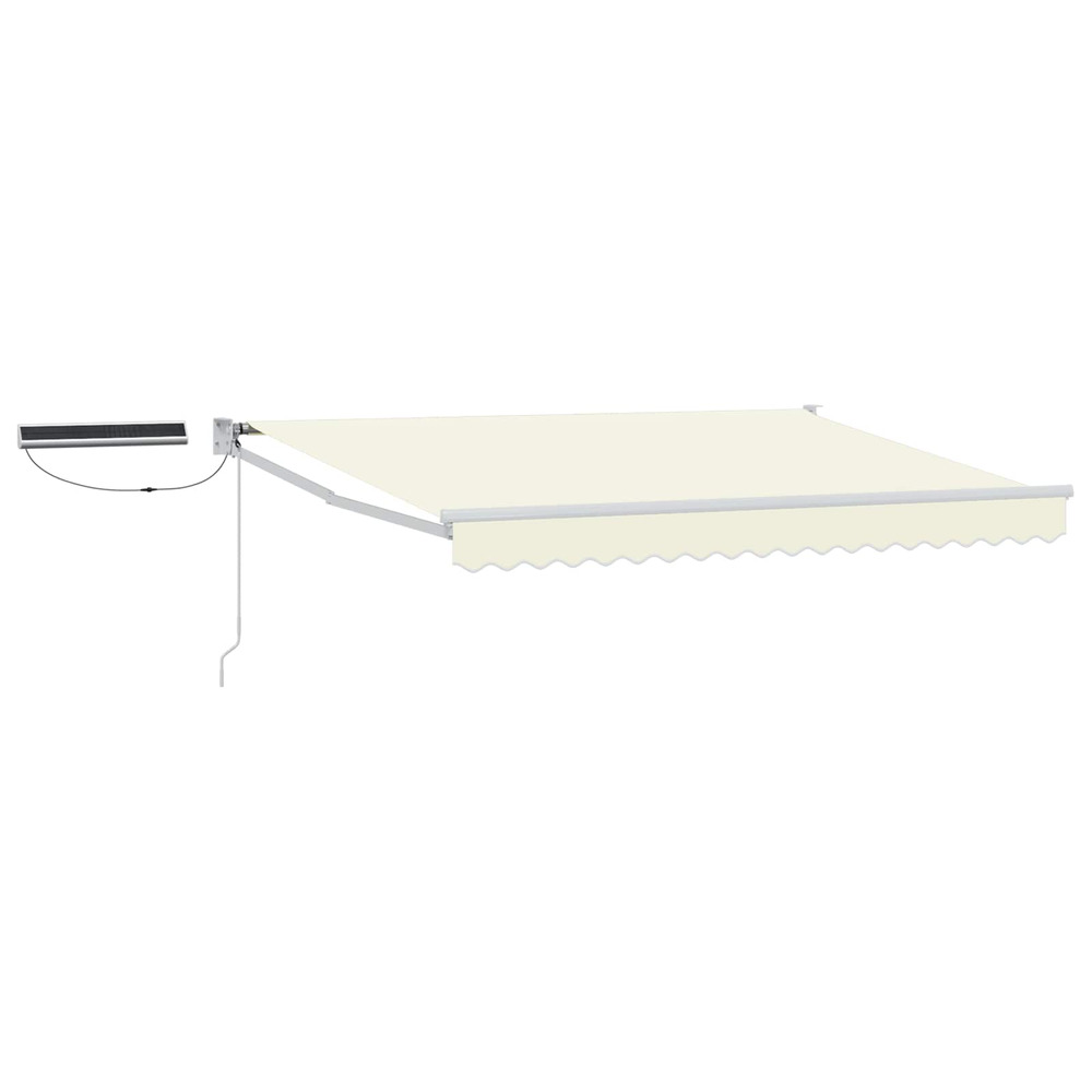 Auvent rétractable électrique crème et blanc 3 x 2 m