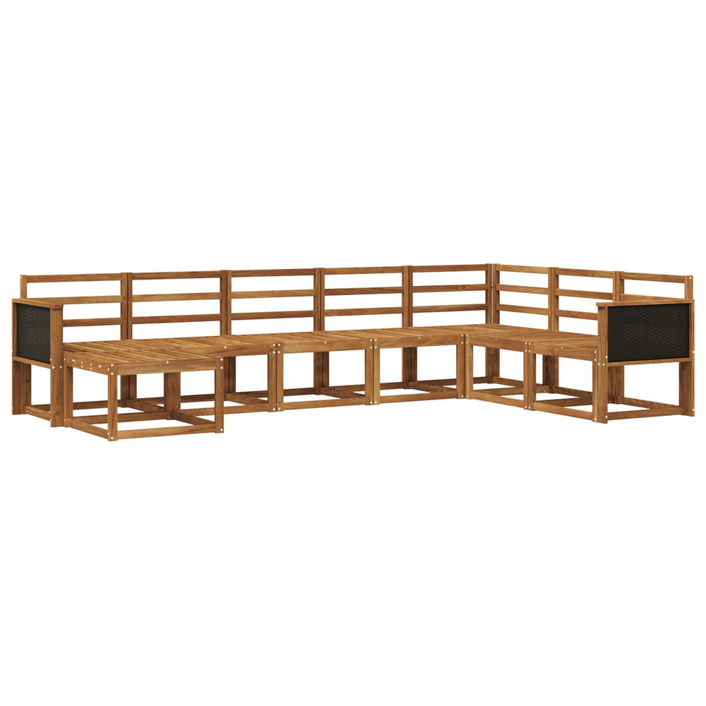 Ensemble de canapés d'extérieur 8 pcs naturel