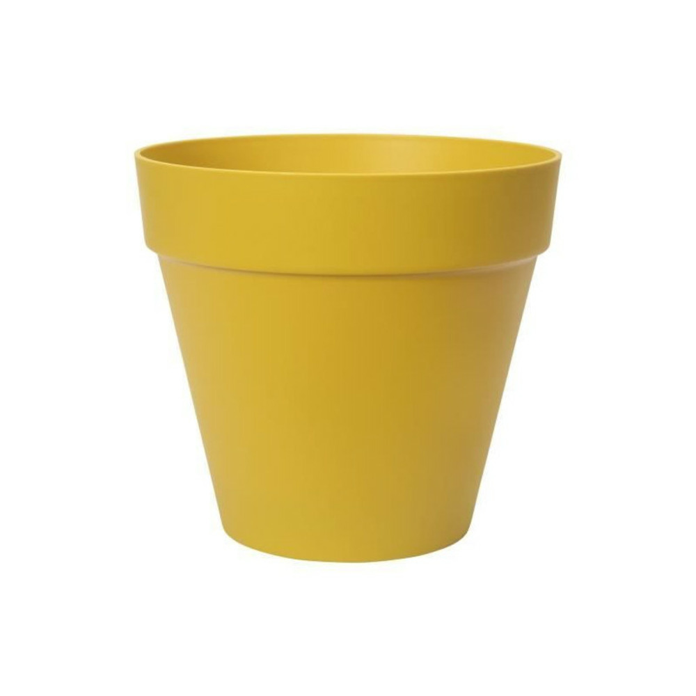Pot de fleurs rond loft urban 25 - extérieur ø 24,5 x 22,2 cm - jaune ocre