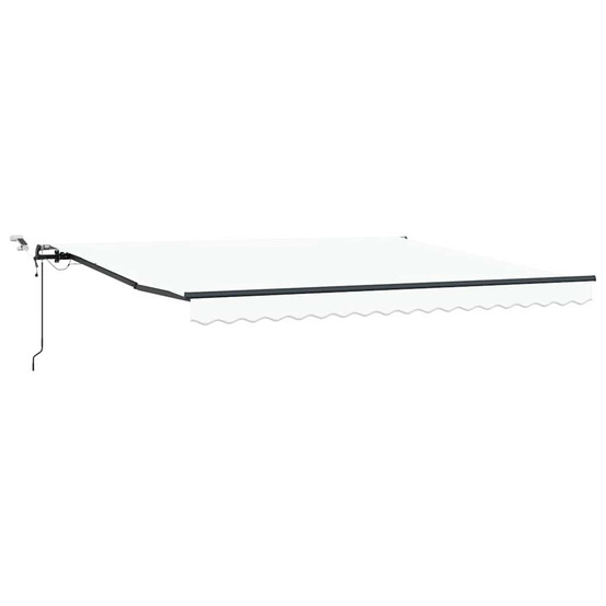 Auvent rétractable avec blanc 400 × 300 cm tissu