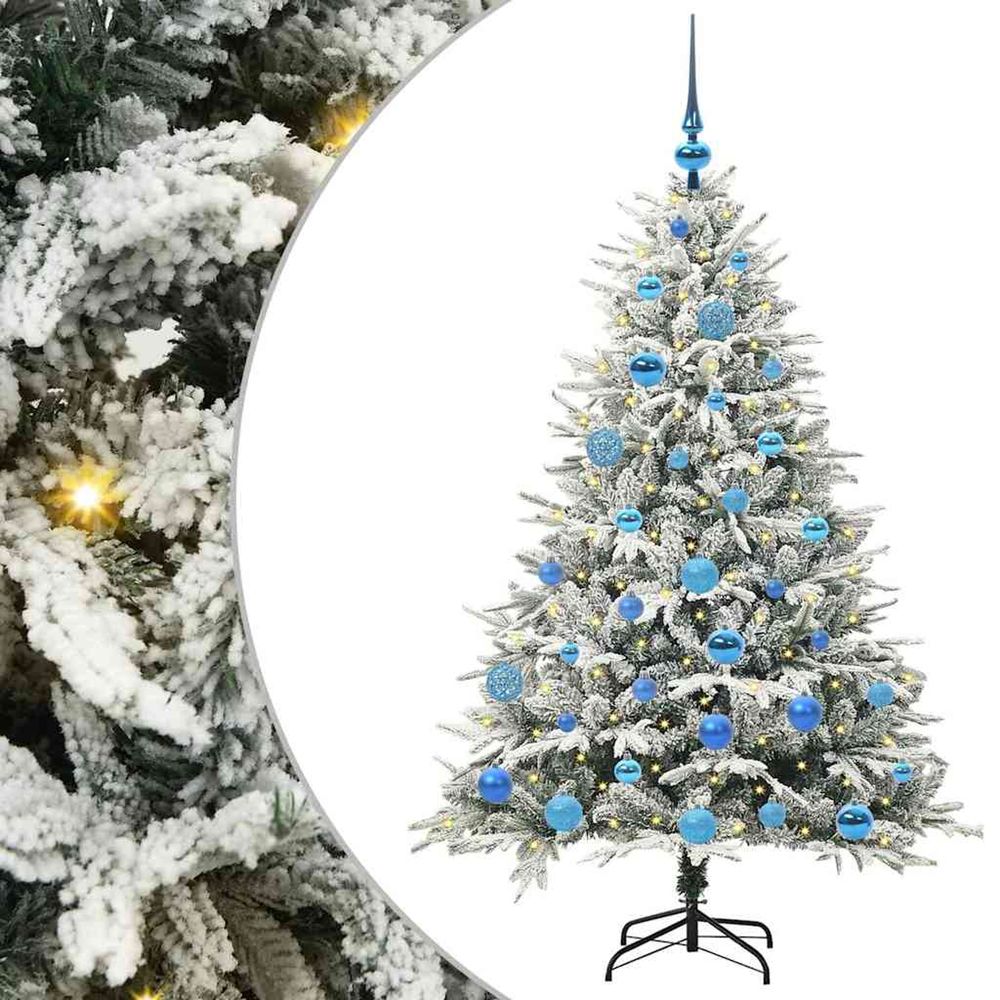 Arbre de noël artificiel pré-éclairé avec ensemble de boules