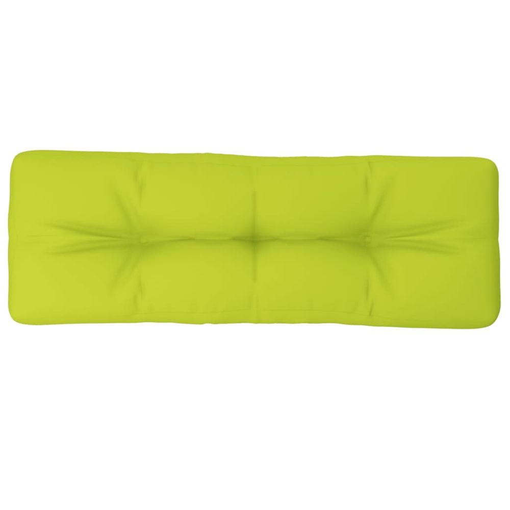 Coussin de palette vert vif 120x40x12 cm tissu