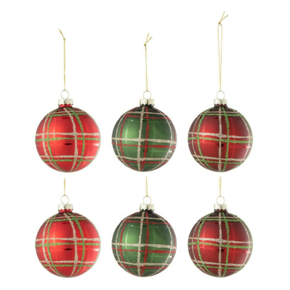 Lot de 6 boules de noël 