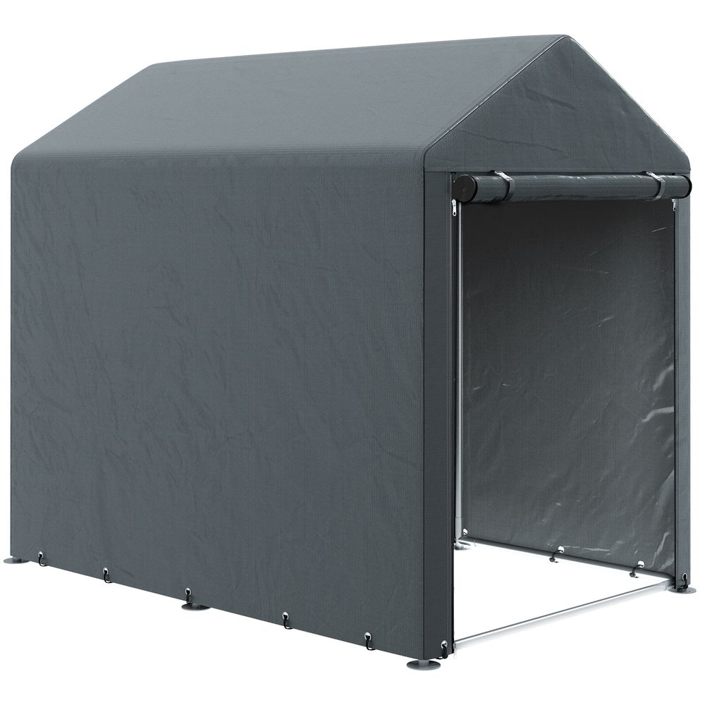 Abri vélos motos métal galvanisé jardin rangement extérieur 120x179x165cm gris - comfortxl outdoor living