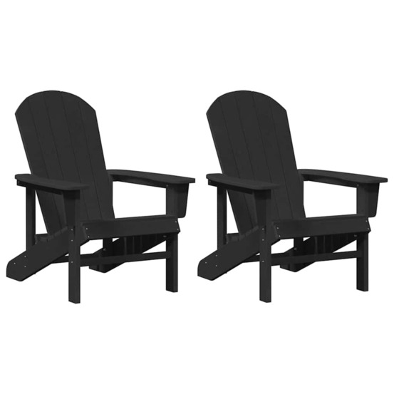 Chaise de jardin 2 pcs noir 82 x 74 x 92 cm polyéthylène