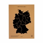Carte en liège - woody map naturel allemagne / 90 x 60 cm / noir / sans cadre