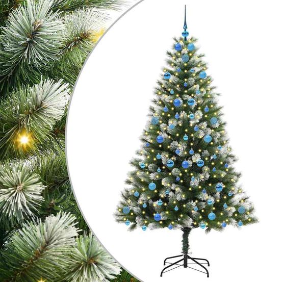 Arbre de noël artificiel avec neige artificielle 300 led