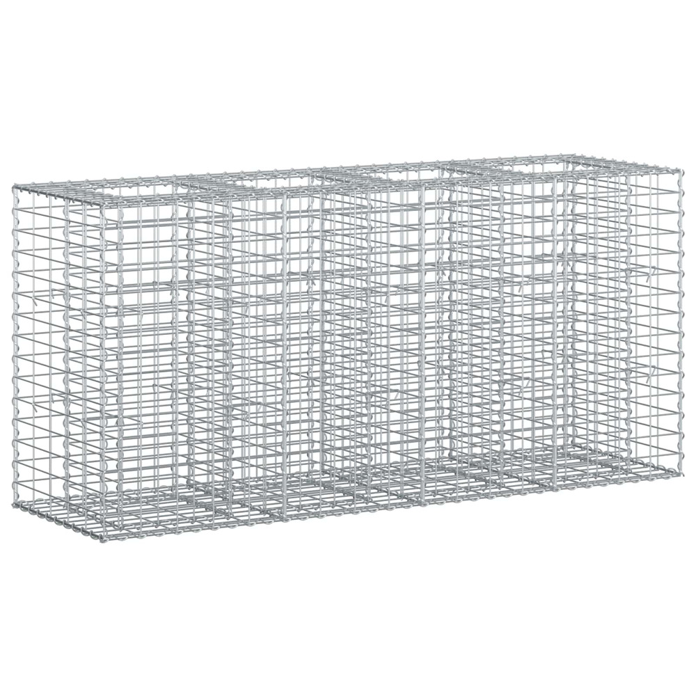 Lit surélevé gabion argenté 170 x 50 x 80 cm acier galvanisé