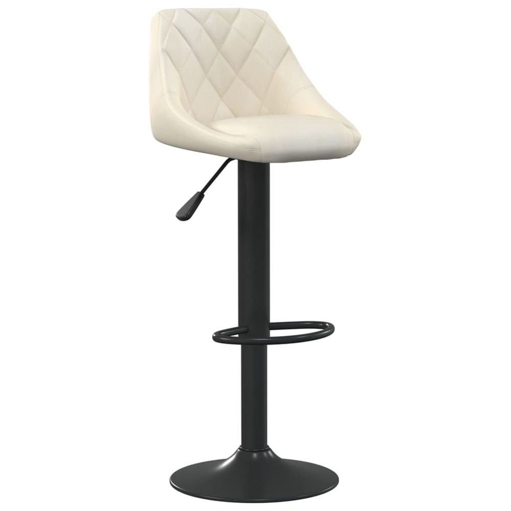 Tabouret de bar crème velours