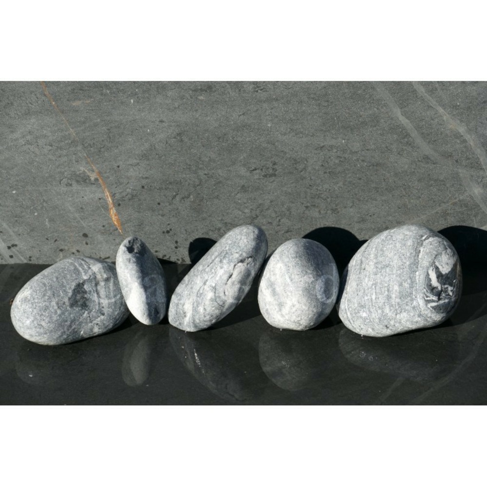 Gros galet gris venturé 100-200 - pack 5 galet