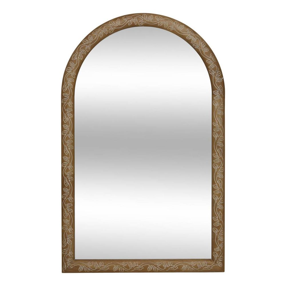 Miroir ethel marron bois gravé 118x74cm