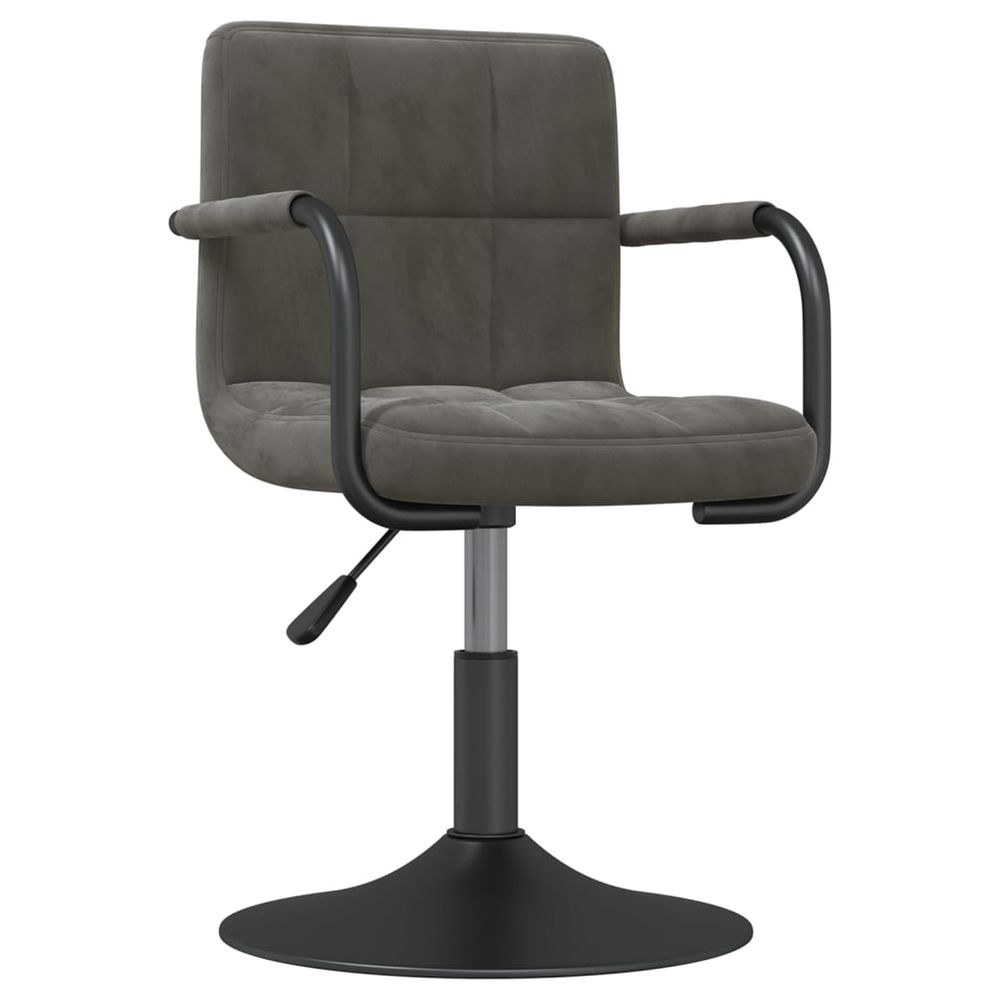 Tabouret de bar gris foncé velours