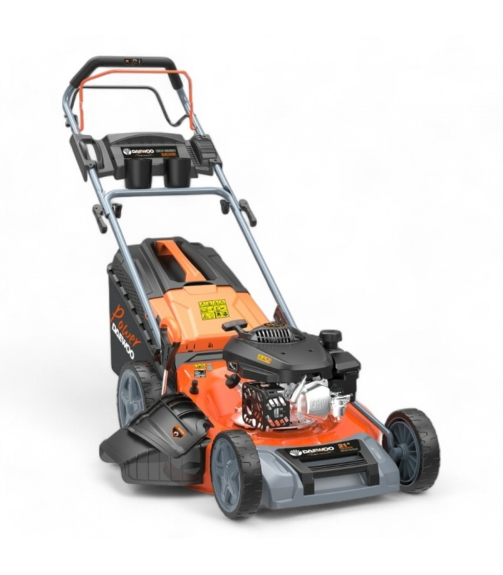 Tondeuse thermique autotractée 224cc 53cm coupe mulching daewoo dlm5300spl