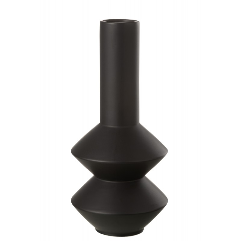 Vase moderne en céramique noir 19x19x40 cm