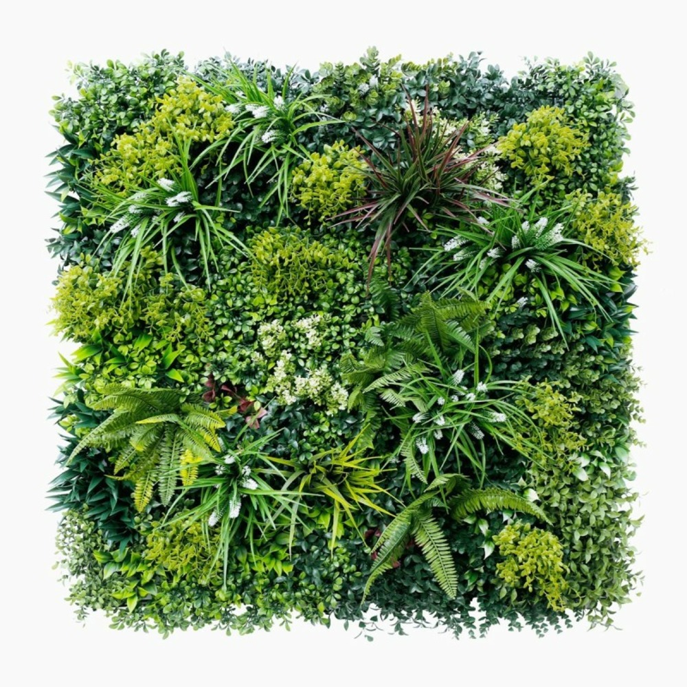 Mur végétal artificiel luxury 1 × 1 m – un décor dense pour mur intérieur et balcon