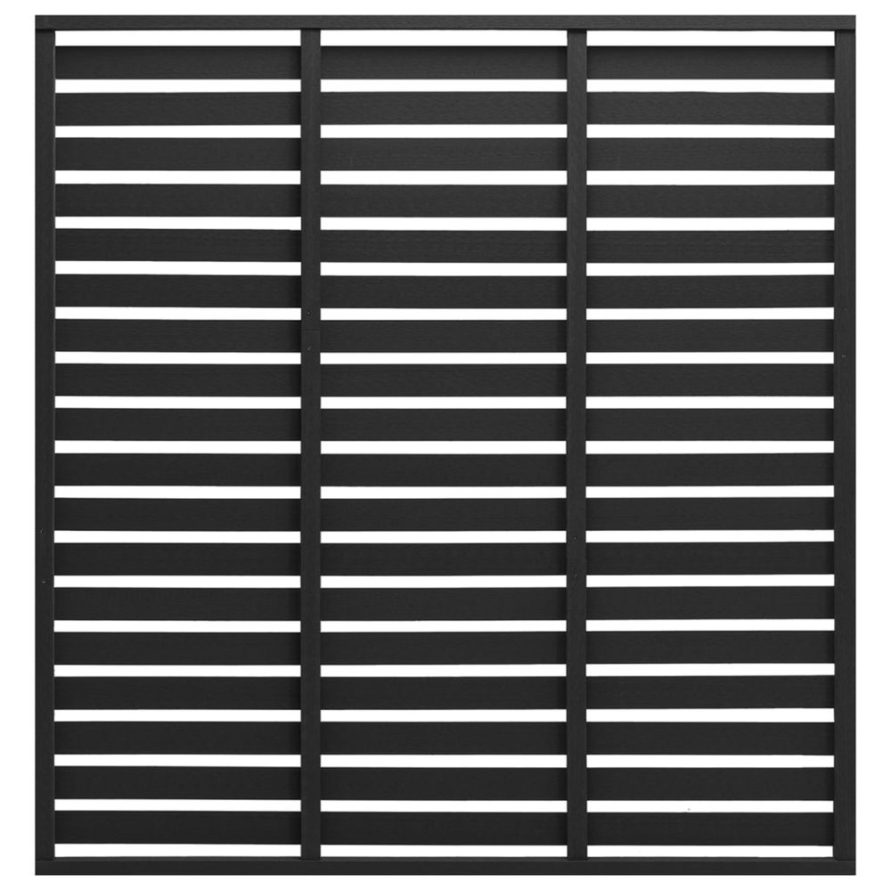 Panneau de clôture wpc 180x180 cm noir