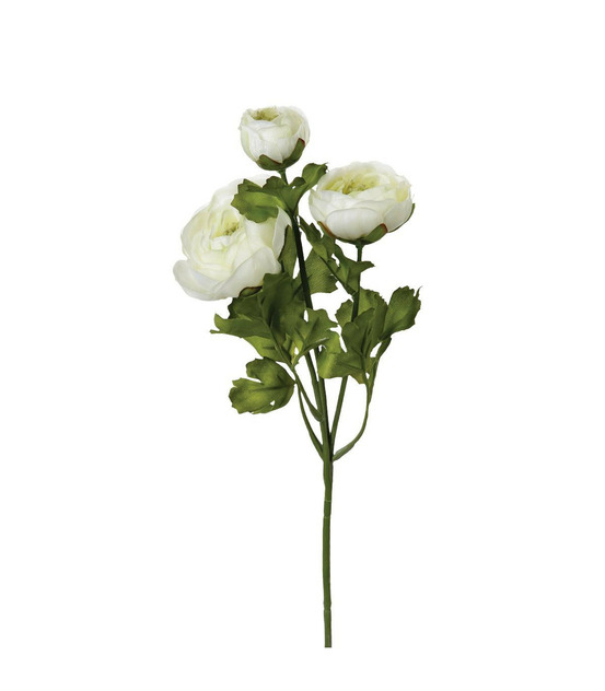 Fleur artificielle tige renoncule blanche h 60 cm