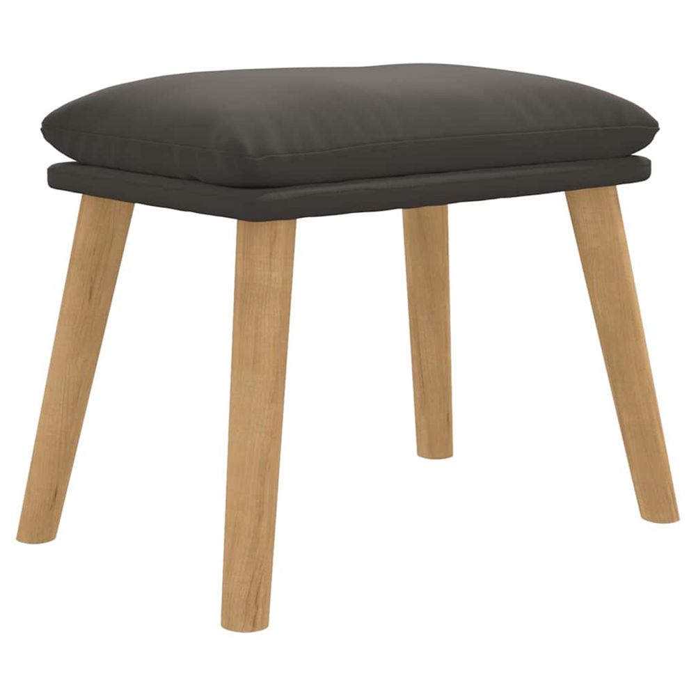 Repose-pied gris foncé 45x29,5x35 cm velours