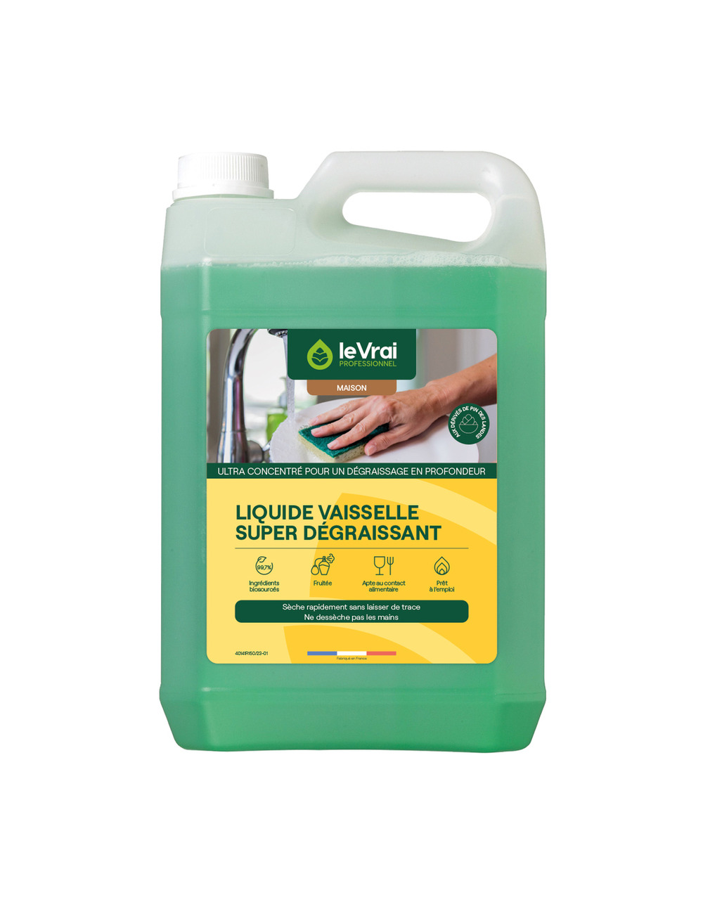 Liquide vaisselle super dégraissant 5l - le vrai