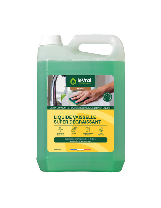 Liquide vaisselle super dégraissant 5l - le vrai