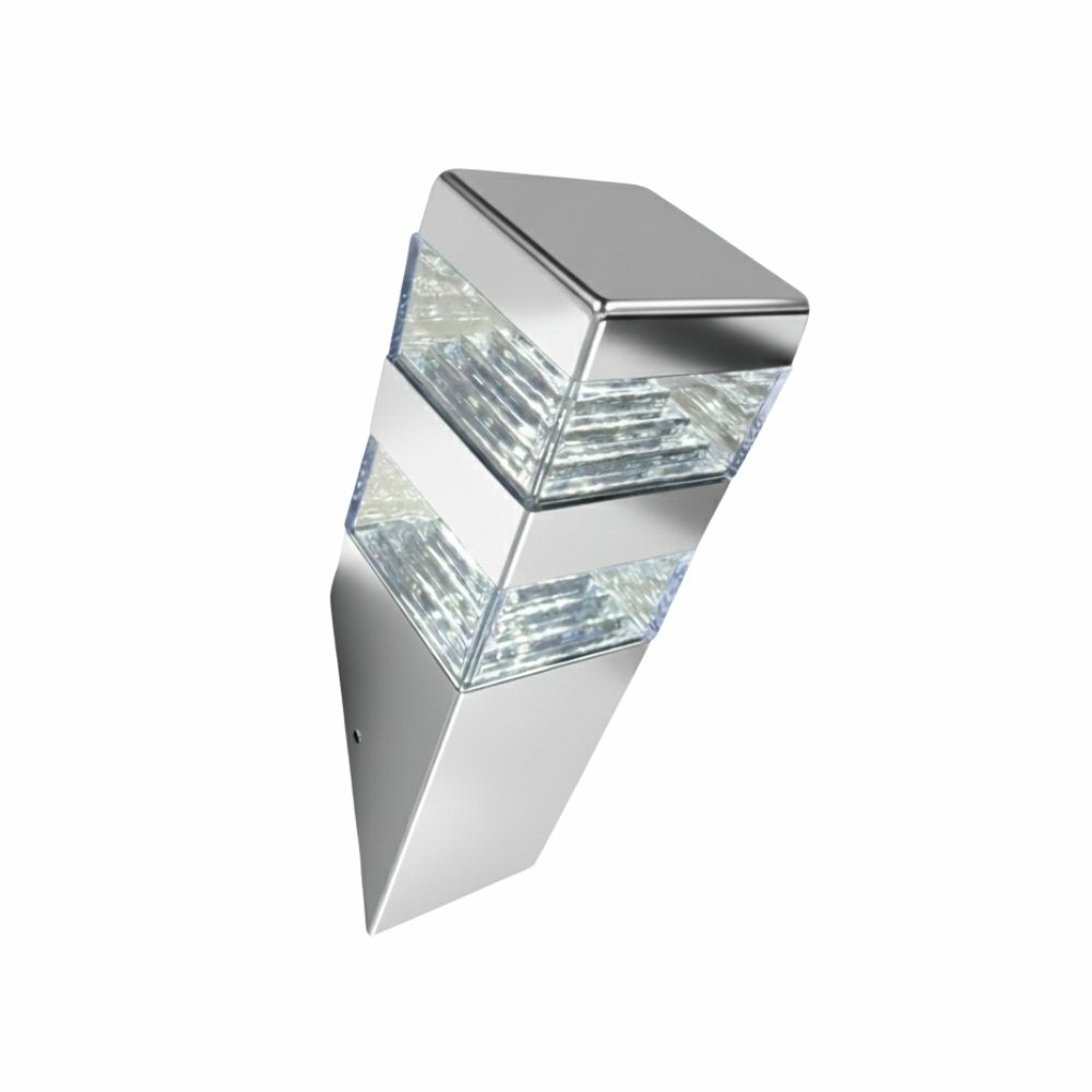 Applique extérieure pyramide 1000 lumens inox