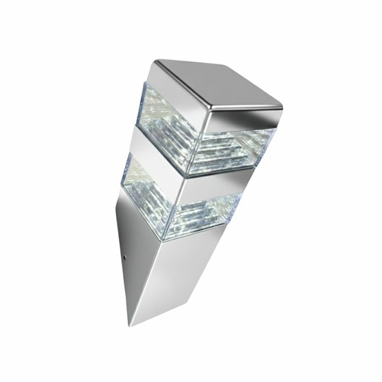 Applique extérieure pyramide 1000 lumens inox