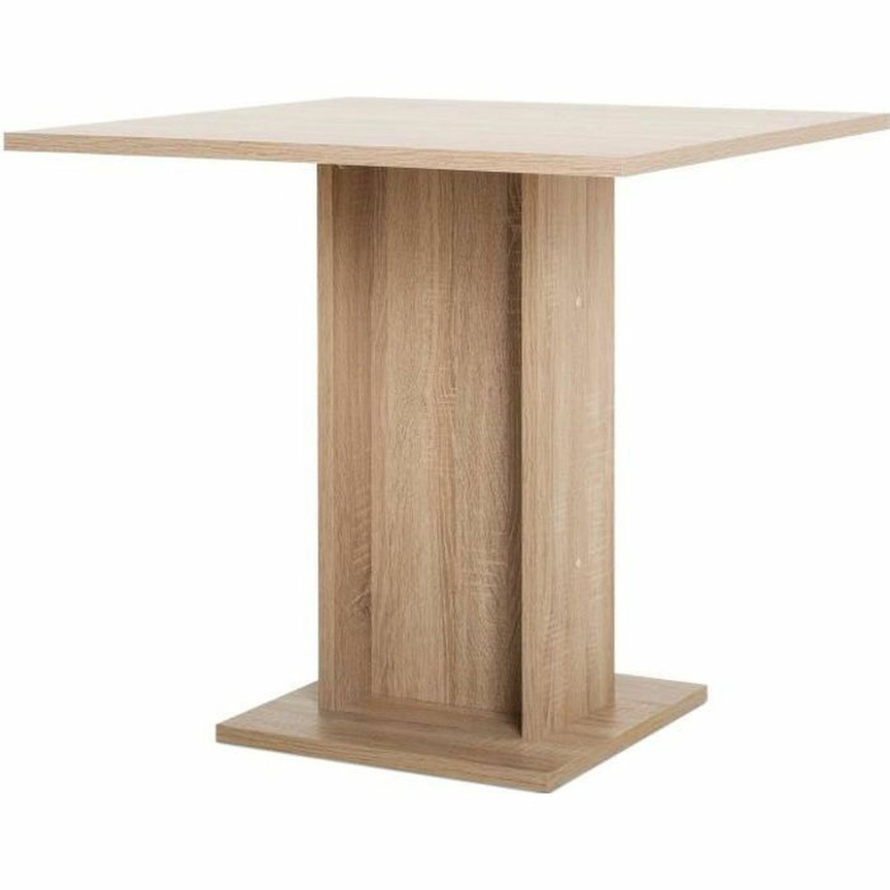 Table à manger carrée classique gustave 2-4 personnes décor chêne 80 x 80 cm