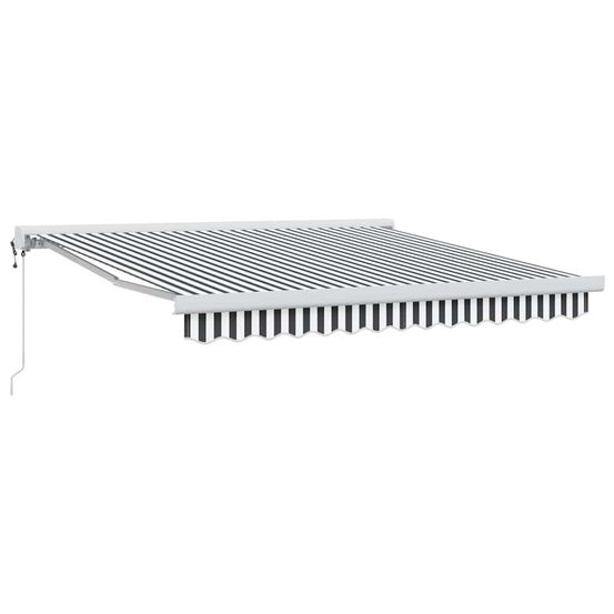 Auvent rétractable anthracite et blanc 300 x 250 cm