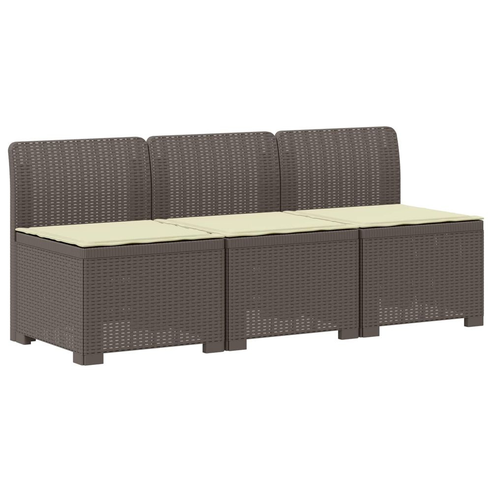 Canapé de jardin 3 places avec coussins look rattan 3 place pp