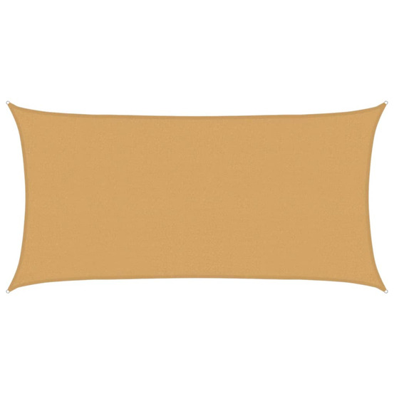 Voile d'ombrage 160 g/m² rectangulaire sable 2,5x5 m pehd