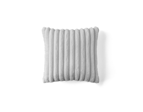 Laponie - coussin - en fausse fourrure côtelé - 40x40 cm