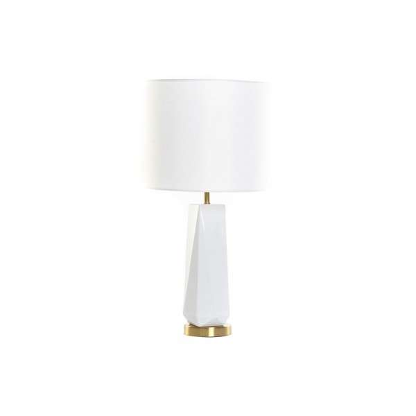 Lampe de bureau  blanc polyester métal céramique 220 v doré 50 w
