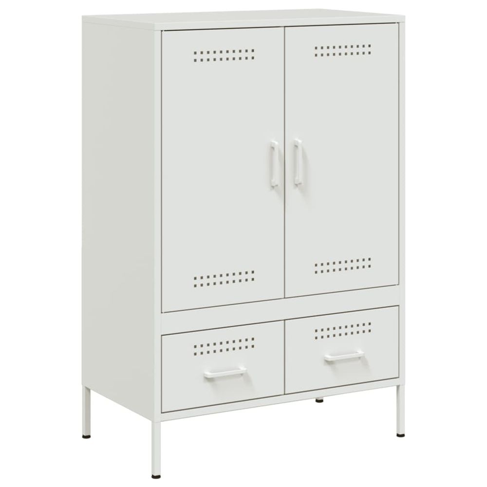 Buffet haut blanc 68x39x101,5 cm acier