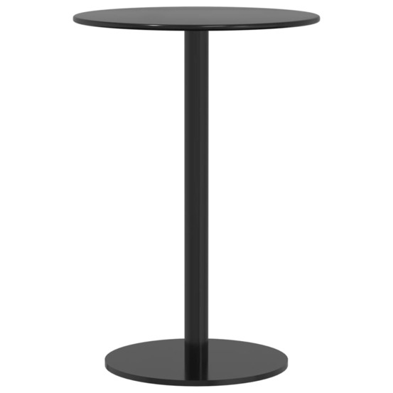 Table de jardin ronde noir ø50x72 cm acier