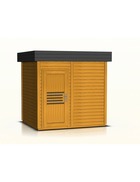 Cabine de sauna chêne extérieur prymula 4 places 253,8x203,8 x h.259 cm