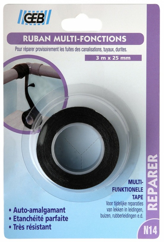 Ruban d'étanchéité multifonction l.3 m x l.25 mm geb