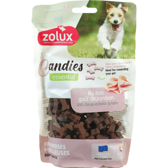 Friandises mini os au jambon candies 150 g pour chiens