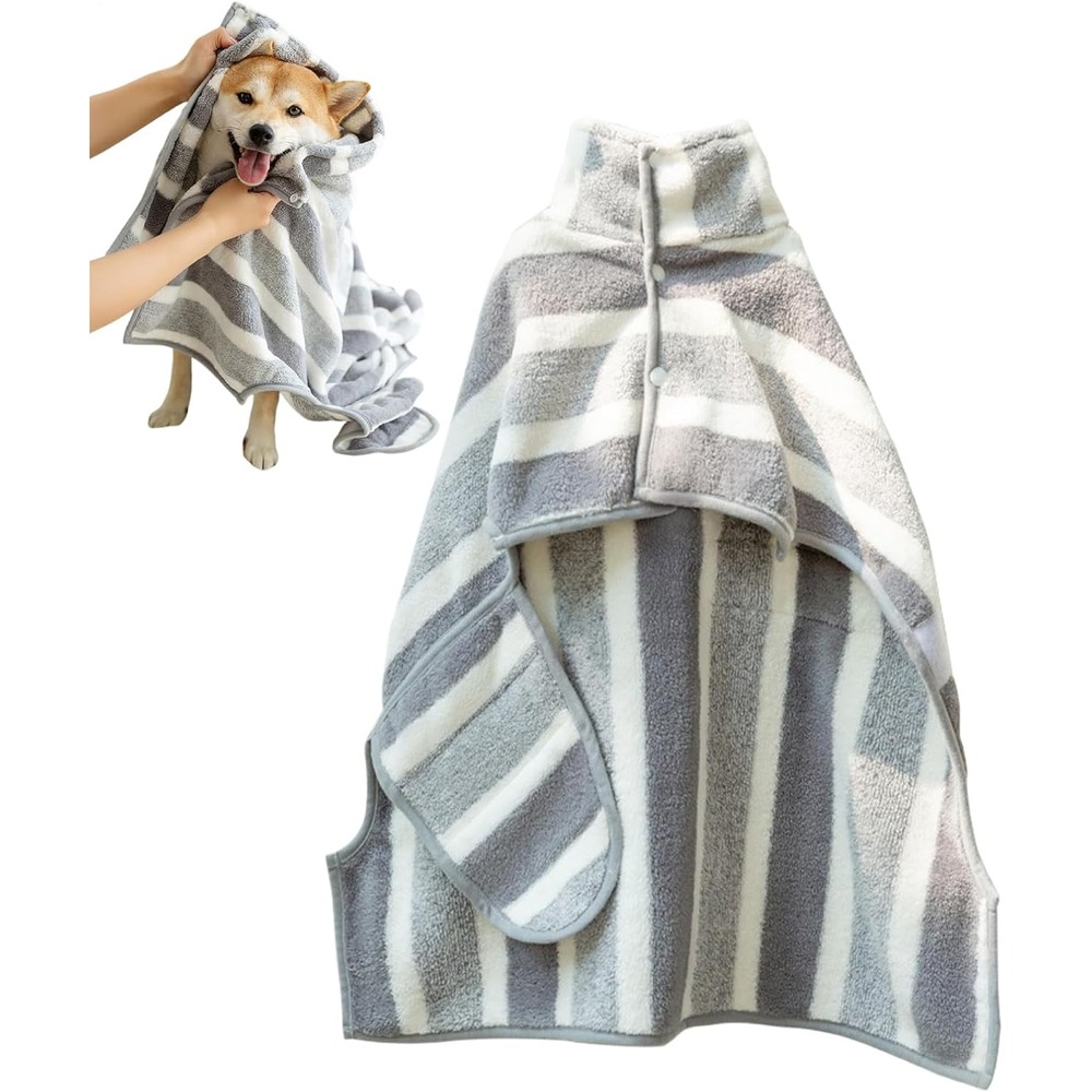 Peignoir de bain canin - microfibre absorbante l