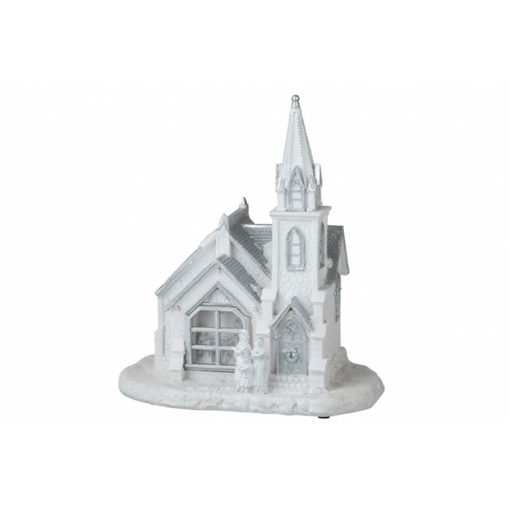Maquette église De Village Anno Domini ZH396 – Résine, 135x85x125 Mm, Très Bon état