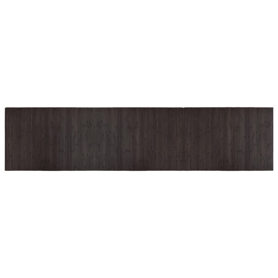 Tapis rectangulaire marron foncé 70x300 cm bambou