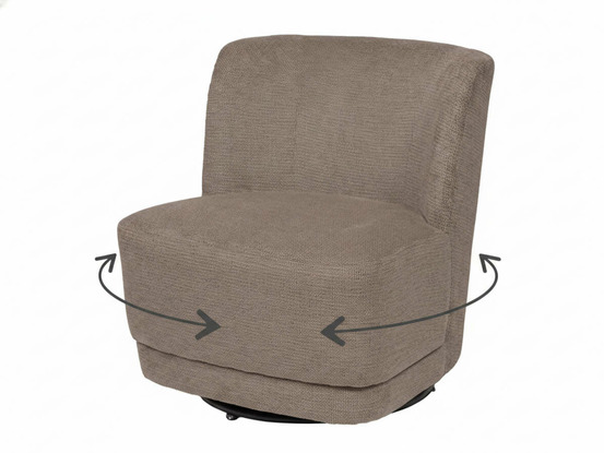 Fauteuil pivotant berny marron