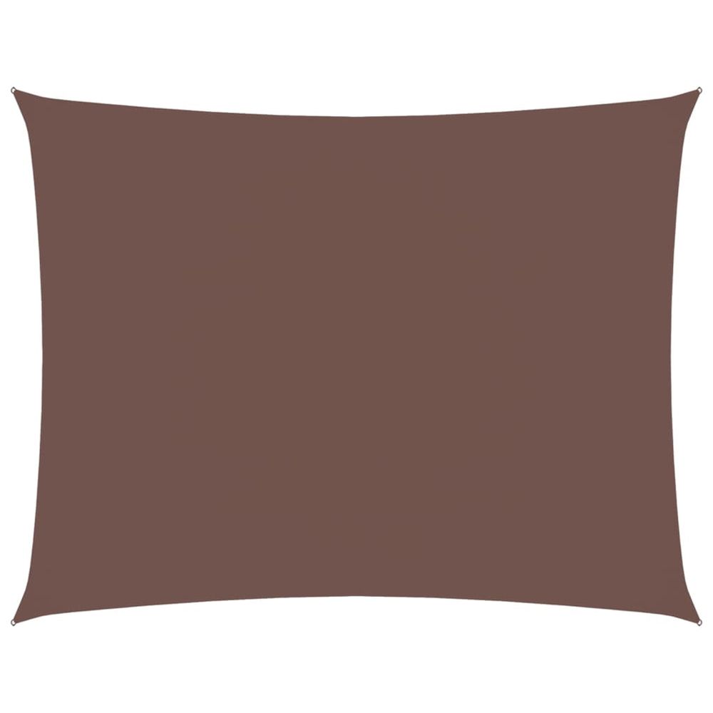 Voile de parasol tissu oxford rectangulaire 3,5x4,5 m marron