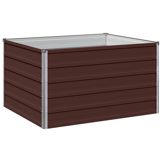 Jardin surélevé marron 100 x 80 x 55 cm acier laminé à froid