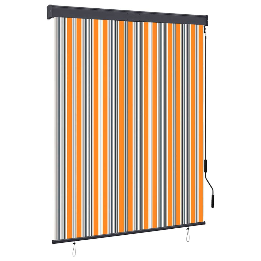 Store roulant d'extérieur 140x250 cm jaune et bleu
