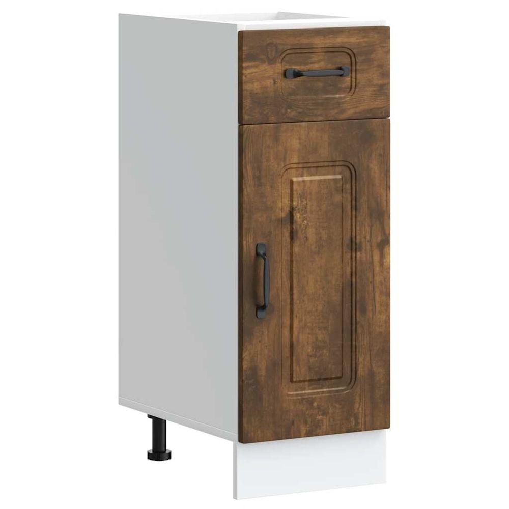 Armoire de cuisine kalmar chêne fumé bois d'ingénierie