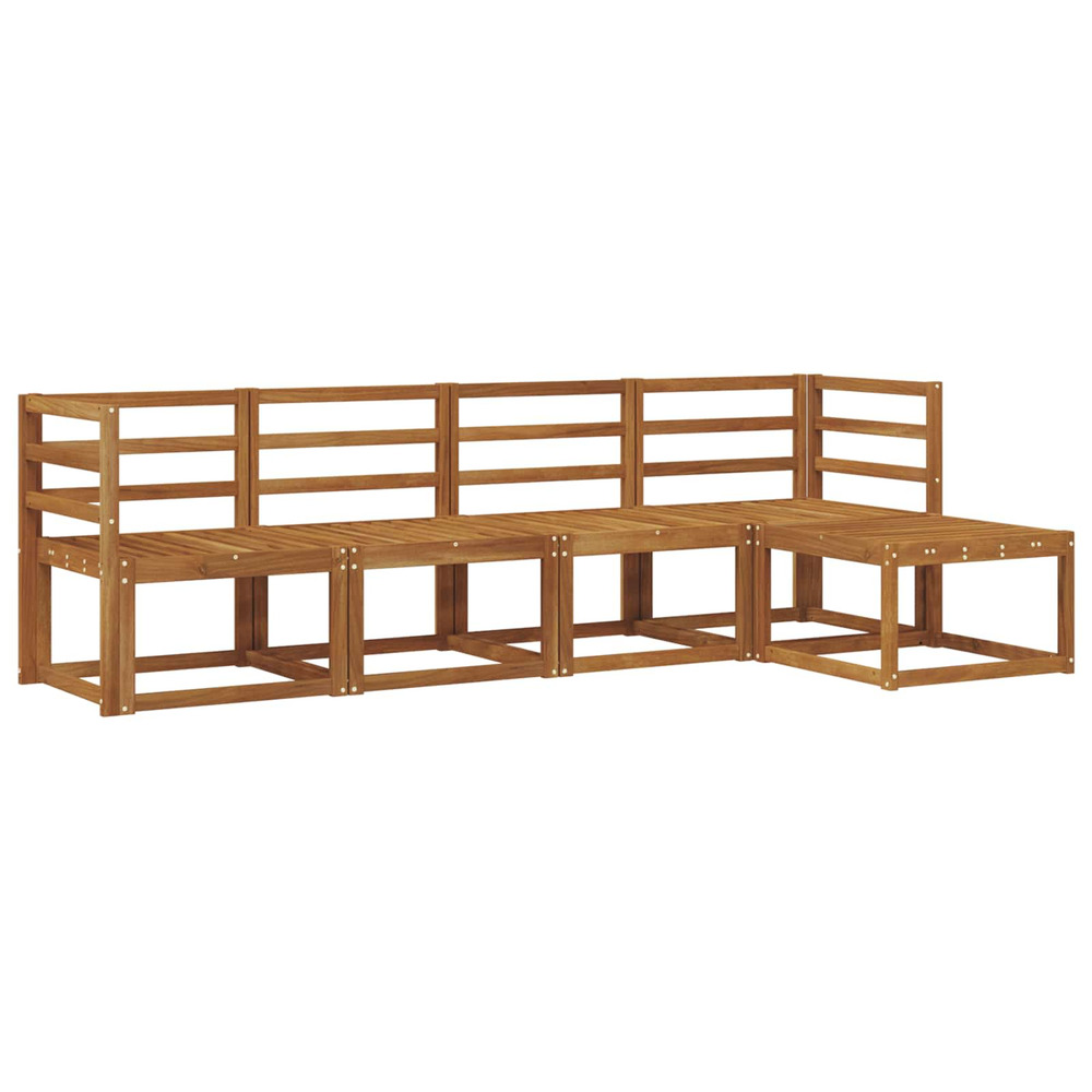 Ensemble de canapés d'extérieur 5 pcs naturel