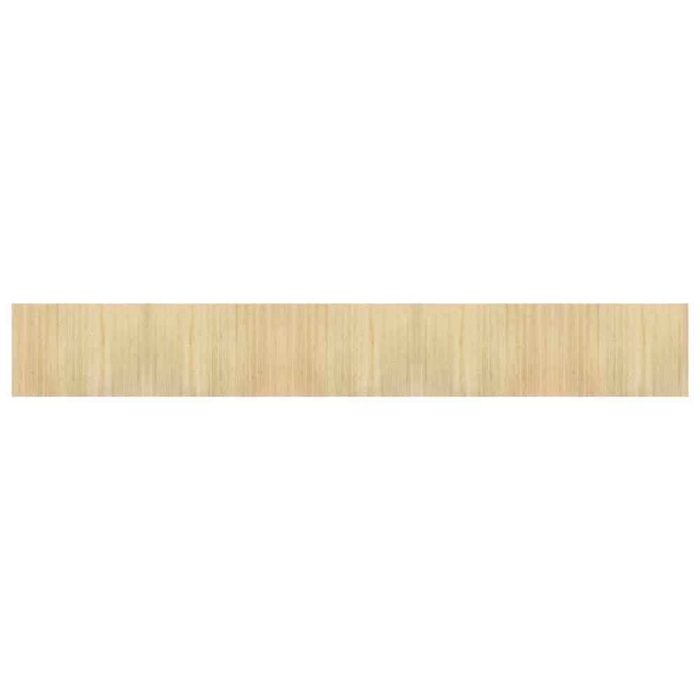 Tapis rectangulaire naturel clair 70x500 cm bambou