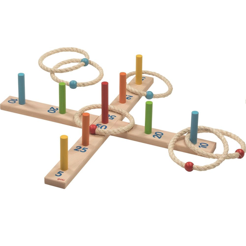 Jeu De Quoits Big Game Hunters – Lancer D’anneaux Traditionnel En Bois Pour Jardin, Plage Ou Parc – Dès 3 Ans